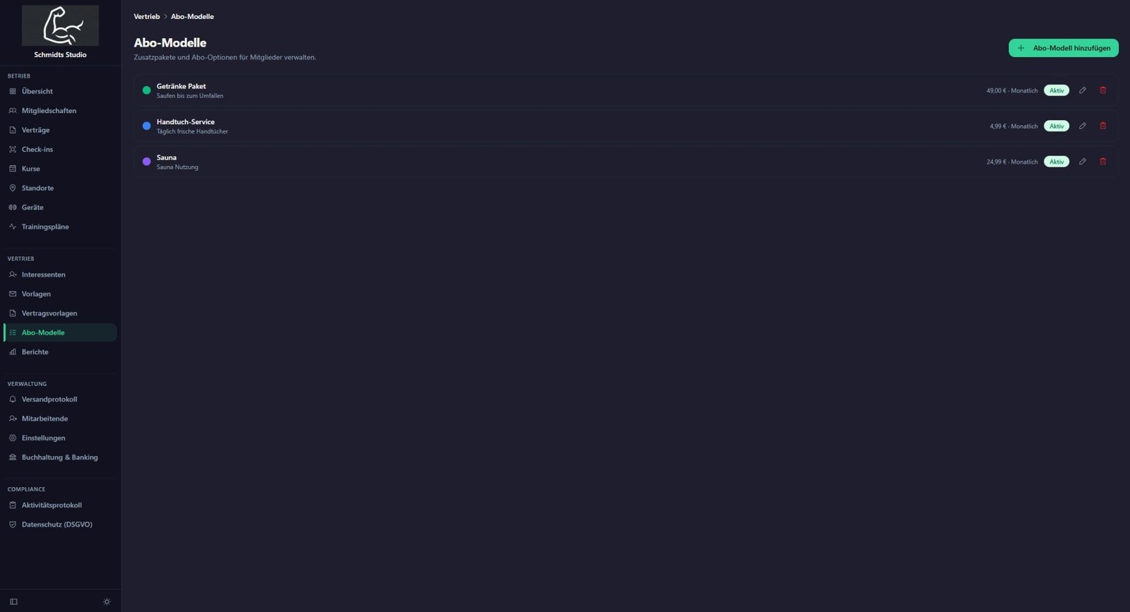 Studio-Software Abo-Modelle – flexible Mitgliedschaftsoptionen